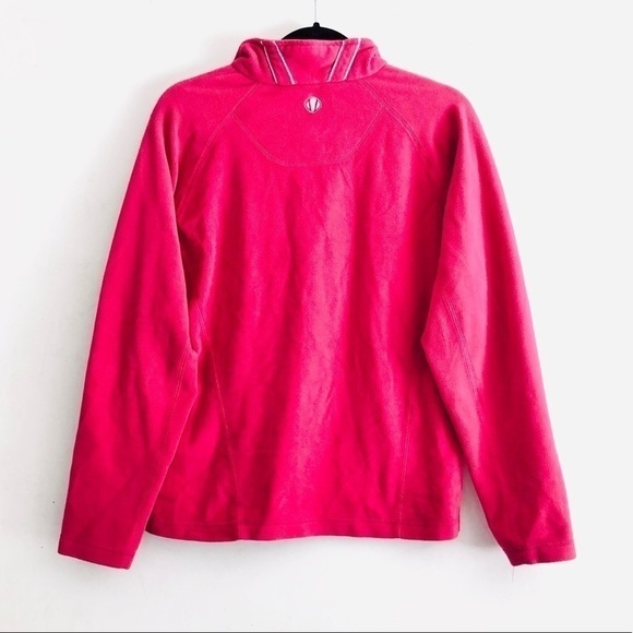 Sunice Weather Jacket Pullover L Fleece Half-Zip Warm Cozy Fuzzy Deep Coral - Picture 6 of 9
